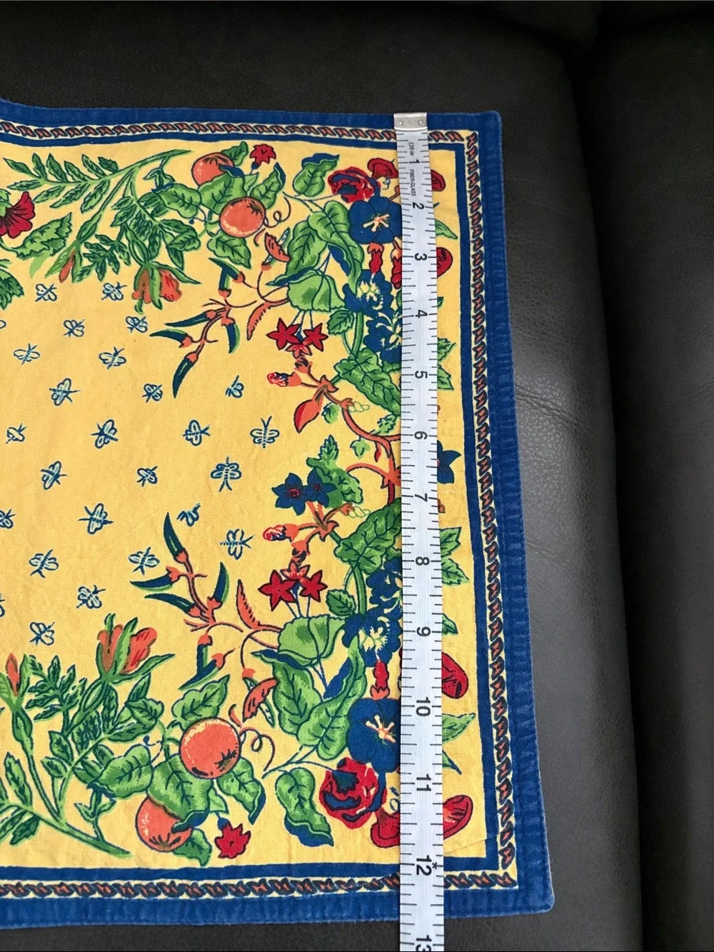 Yellow and Blue Floral Cotton Placemats and Napkins Set - Williams Sonoma